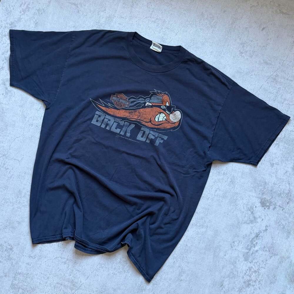Harley-Davidson Taz Back Off T-Shirt Size 2XL Black 2015 Looney Tunes